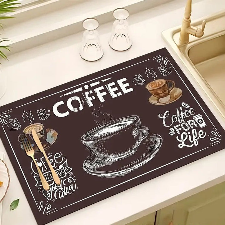 Kaffeethemen dekorative Küchenmatte