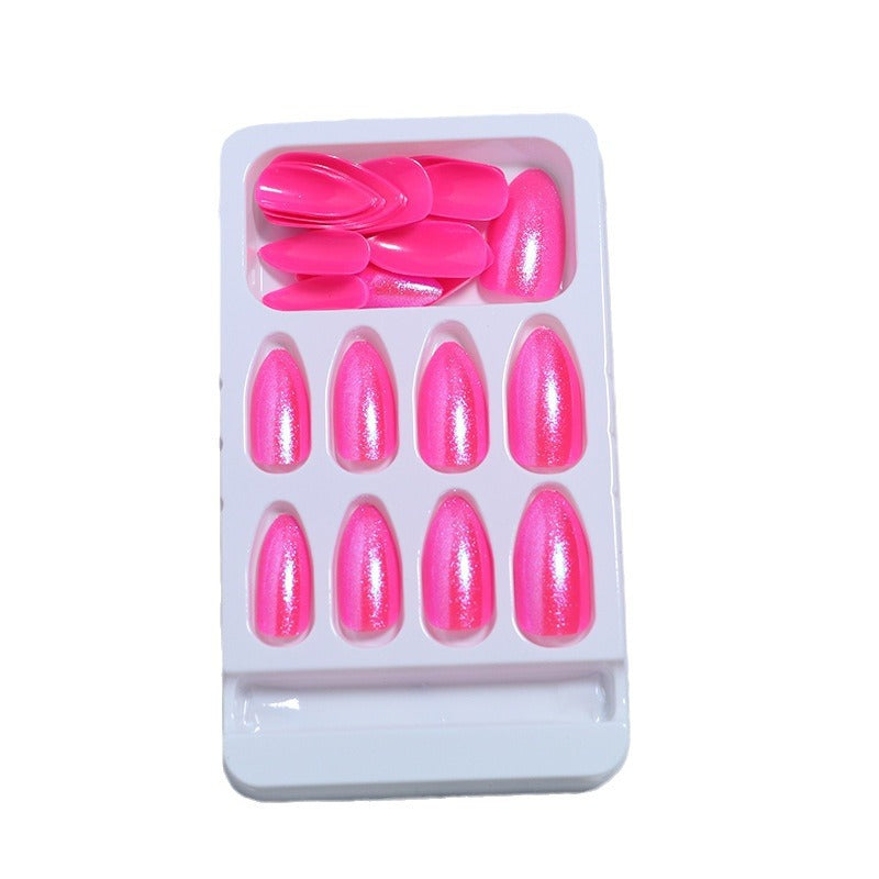Glossy Press-On Nagelset mit schimmerndem Glanz Karnz