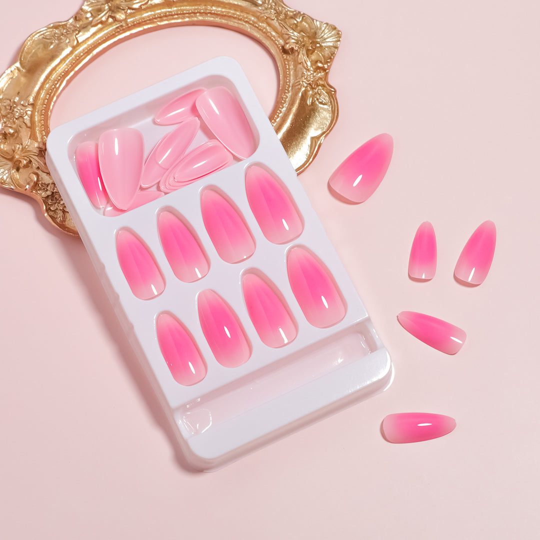 Elegante Ombre Stil Press-On Nagelkunst Karnz