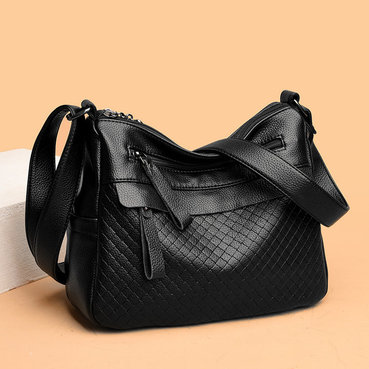 Texturierte gesteppte Schultertasche Karnz