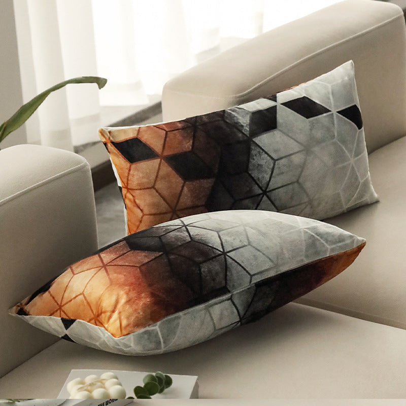 Modernes Kissen mit geometrischem Muster