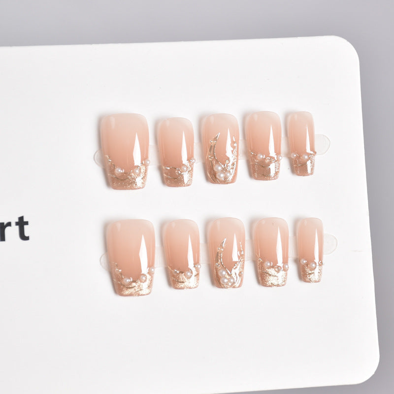 Elegante, kristallinspirierte Press-On-Nagelverlängerungen Karnz