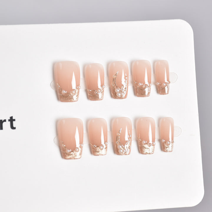 Elegante, kristallinspirierte Press-On-Nagelverlängerungen Karnz