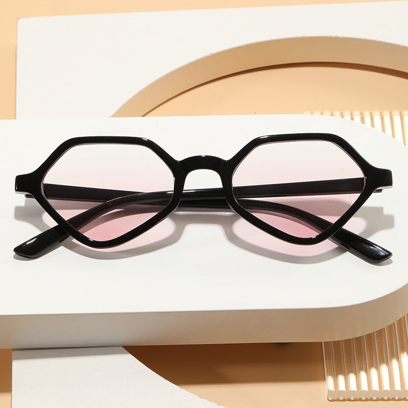Damen Geometrische Design-Sonnenbrille mit verspiegelten Gläsern Karnz