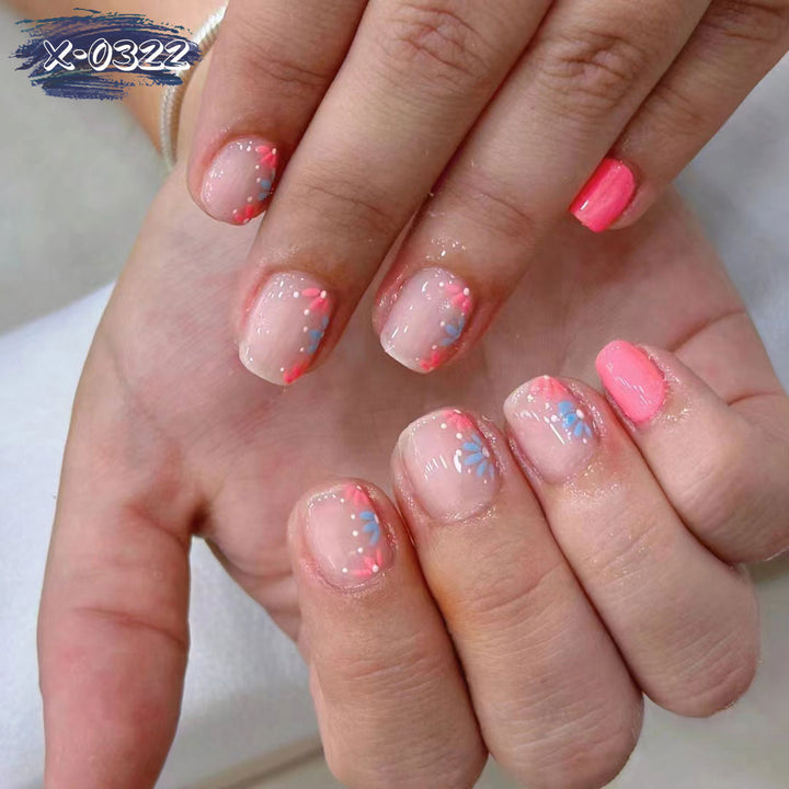 Dekoratives Blumen Nagelkunst Set