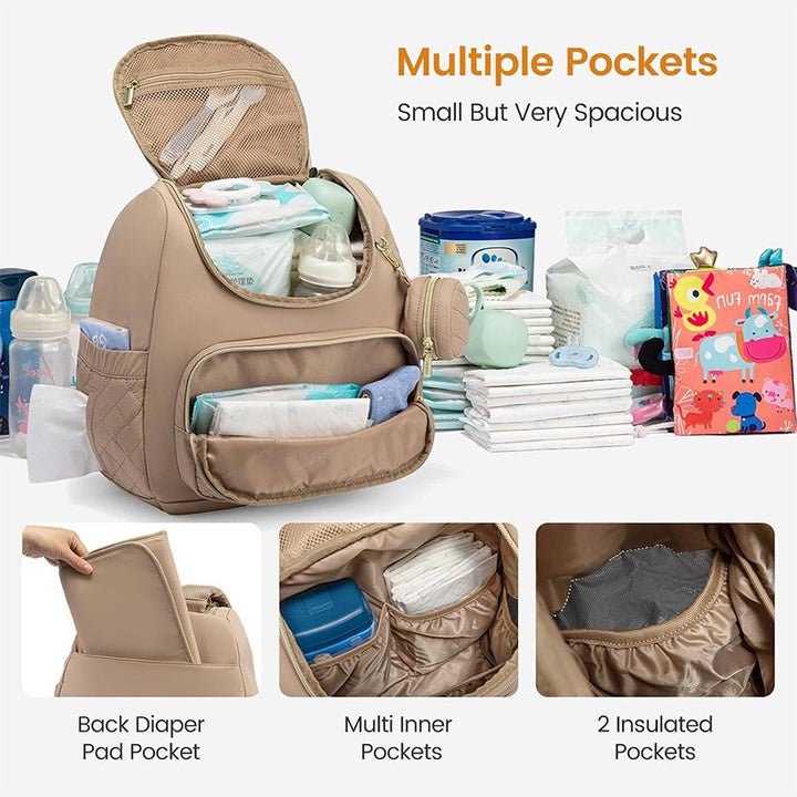Elegante Gesteppten Rucksack mit Praktischen Fächern Karnz