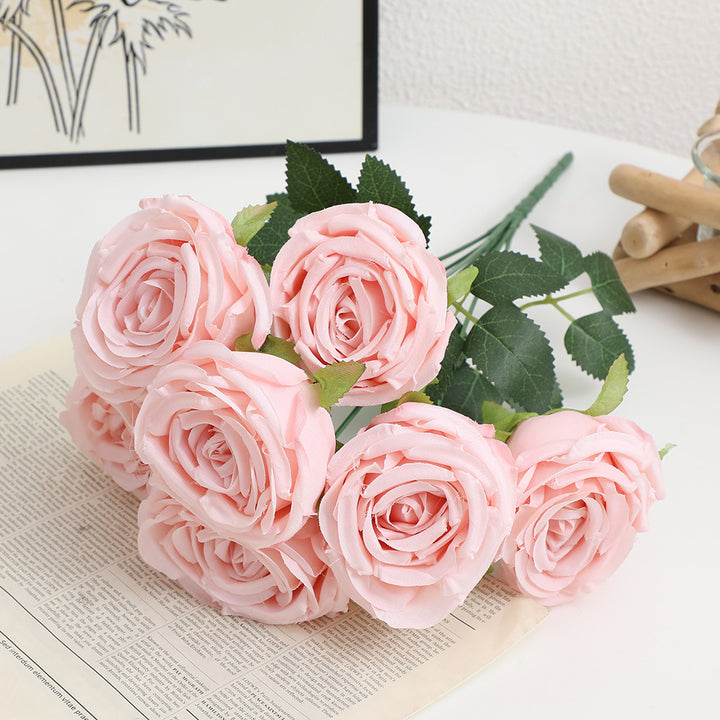 Realistische Künstliche Rosenblüten mit Blättern Karnz
