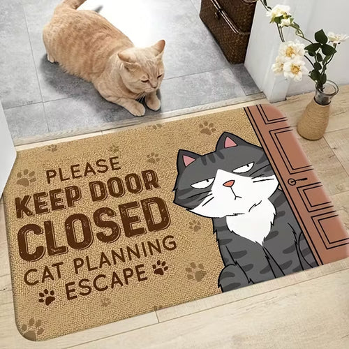 Dekorativer katzenbasierten Eingangsteppich