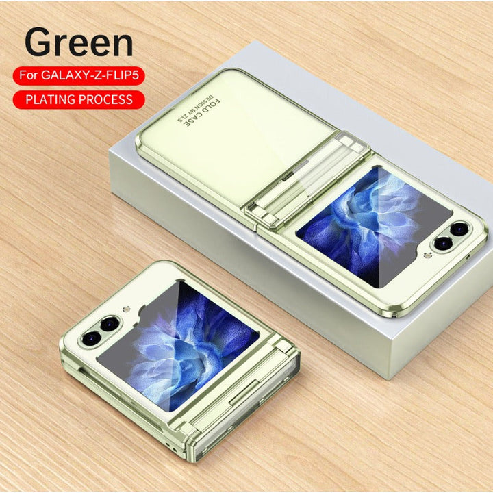 Transparente galvanische Phantomscharnier-Telefonhülle für Samsung Galaxy Z Flip 5 4