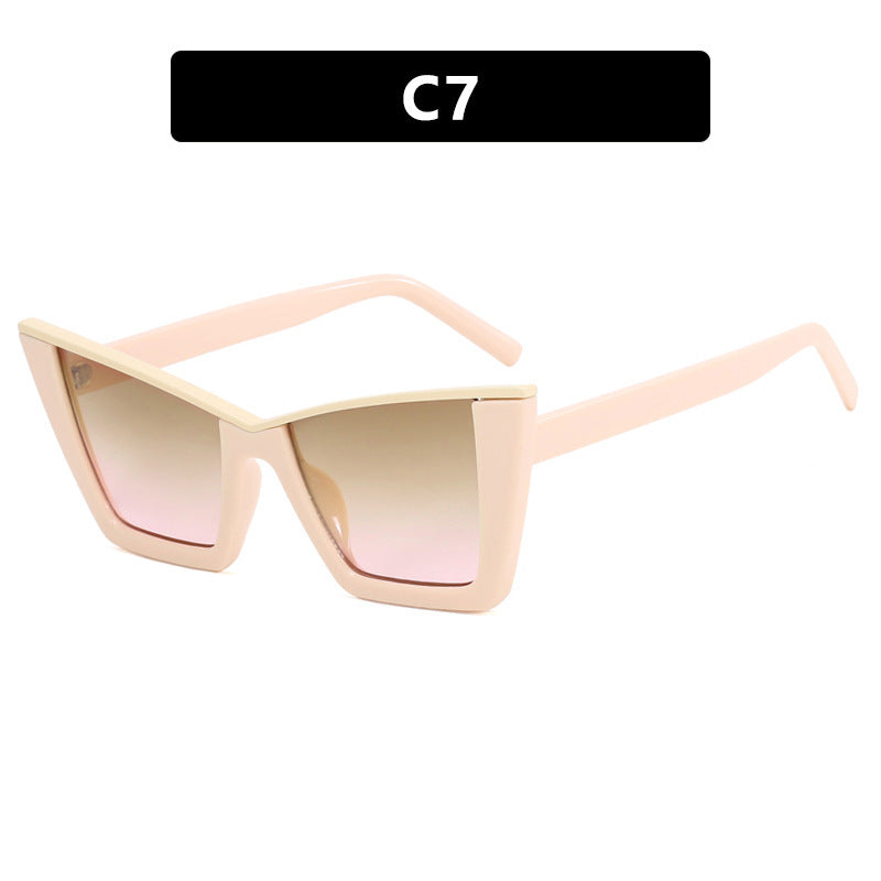Damen modische Sonnenbrille mit einzigartigem geometrischem Rahmen Karnz