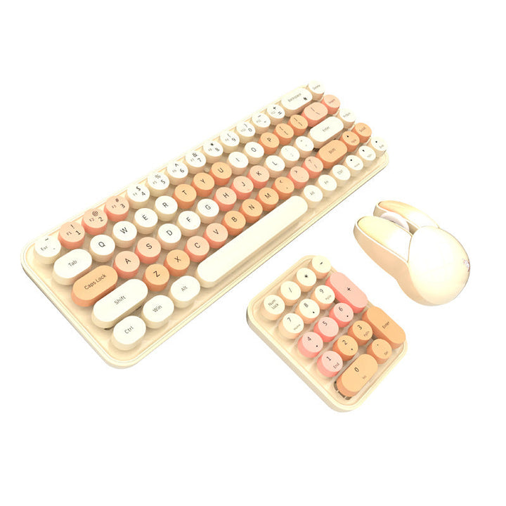 Vintage Style Wireless Keyboard and Mouse Set Karnz