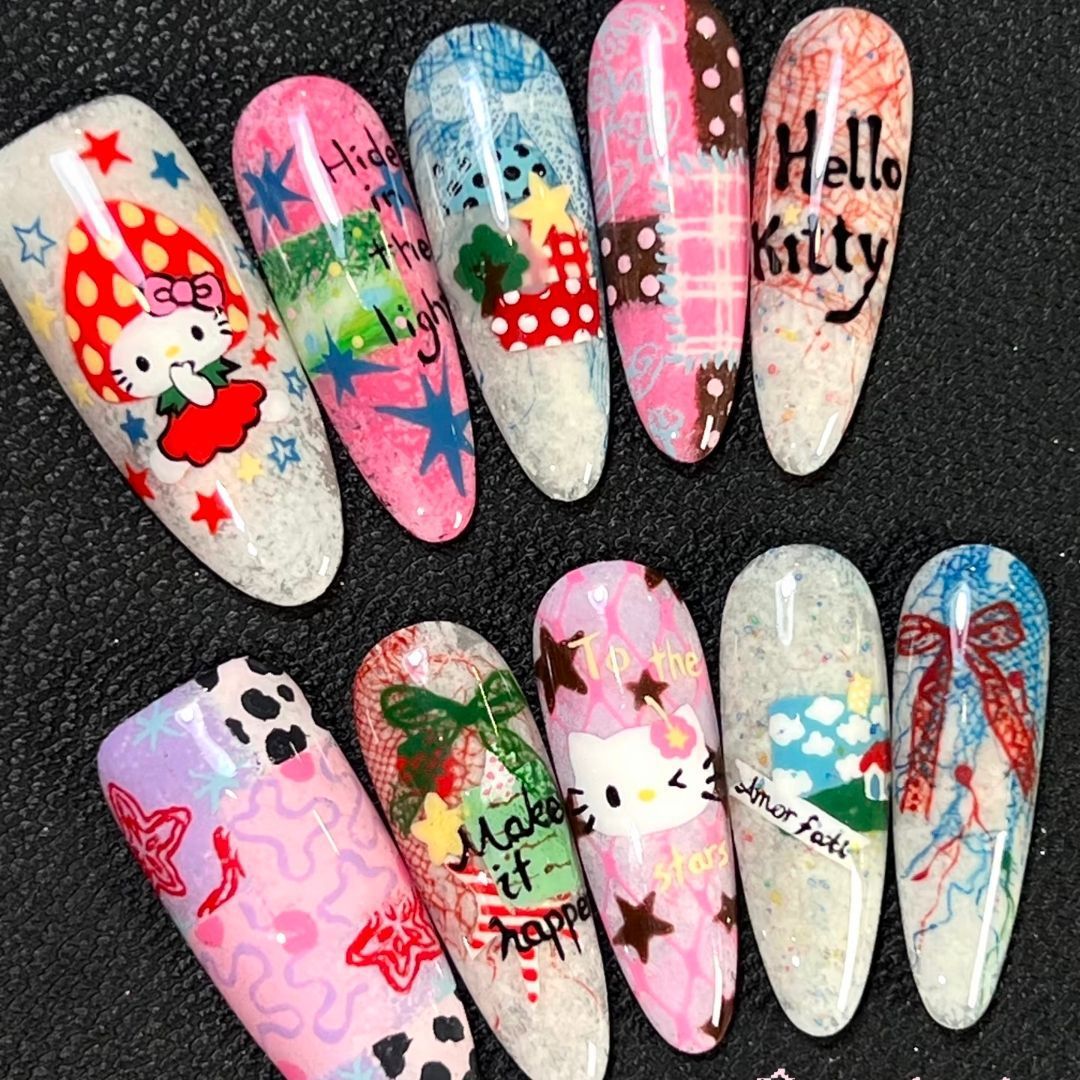 Künstlerisches Stiletto-Nagelset Karnz