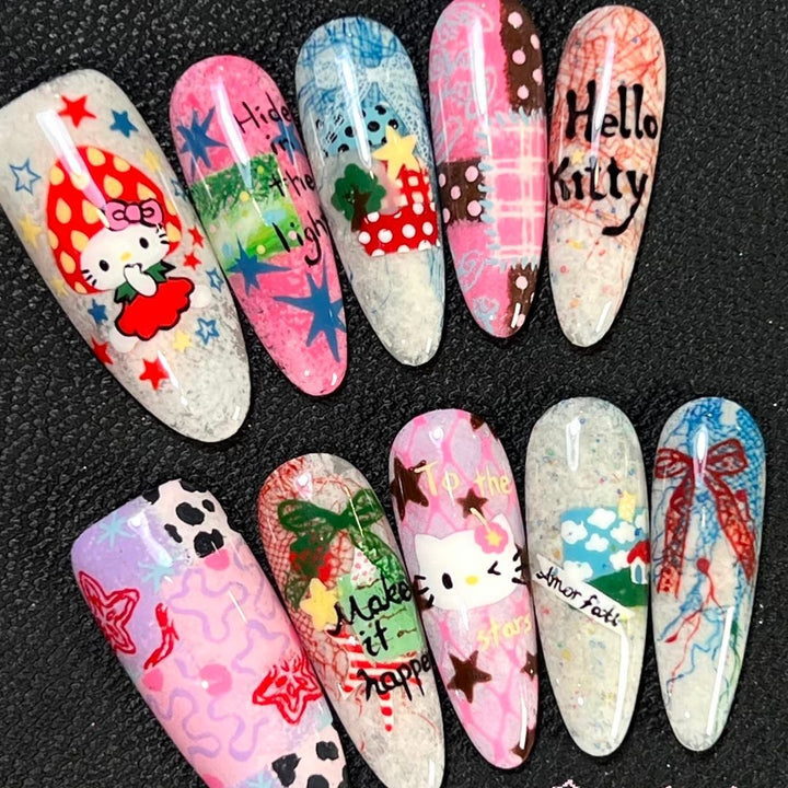 Künstlerisches Stiletto-Nagelset Karnz