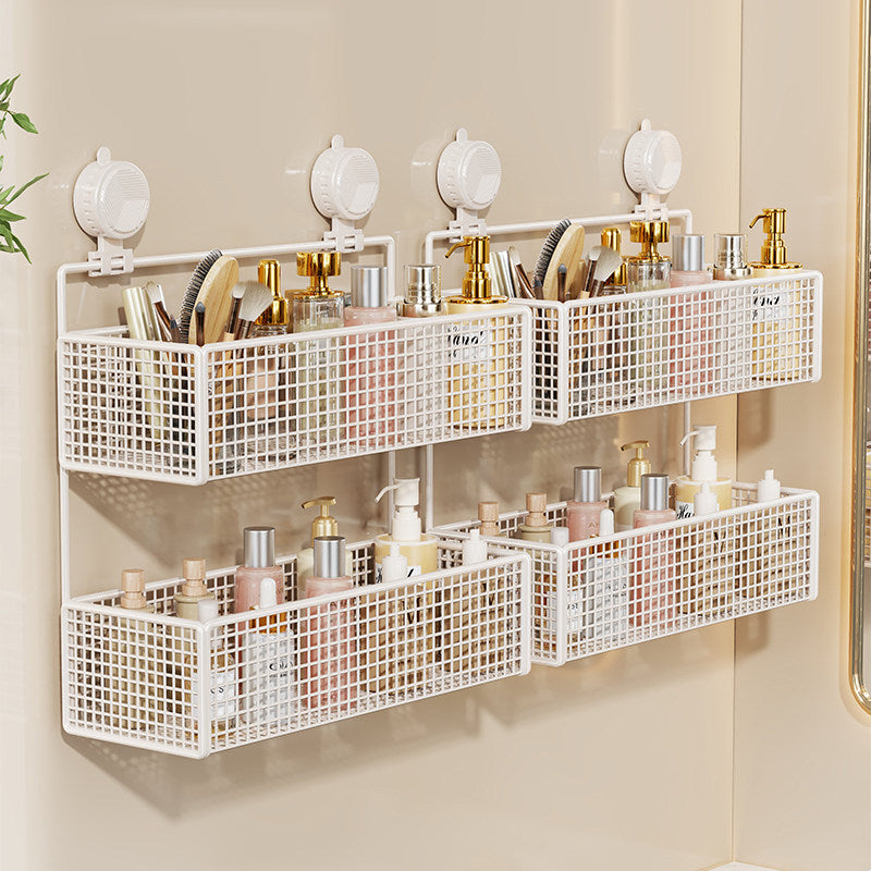 Saug-Montage Vertikales Mesh Kosmetik- & Toiletten-Organizer