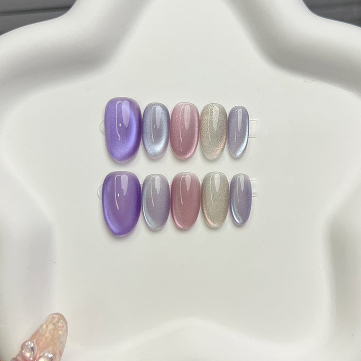 Iridescent Multi-Color Press-On Nagelset