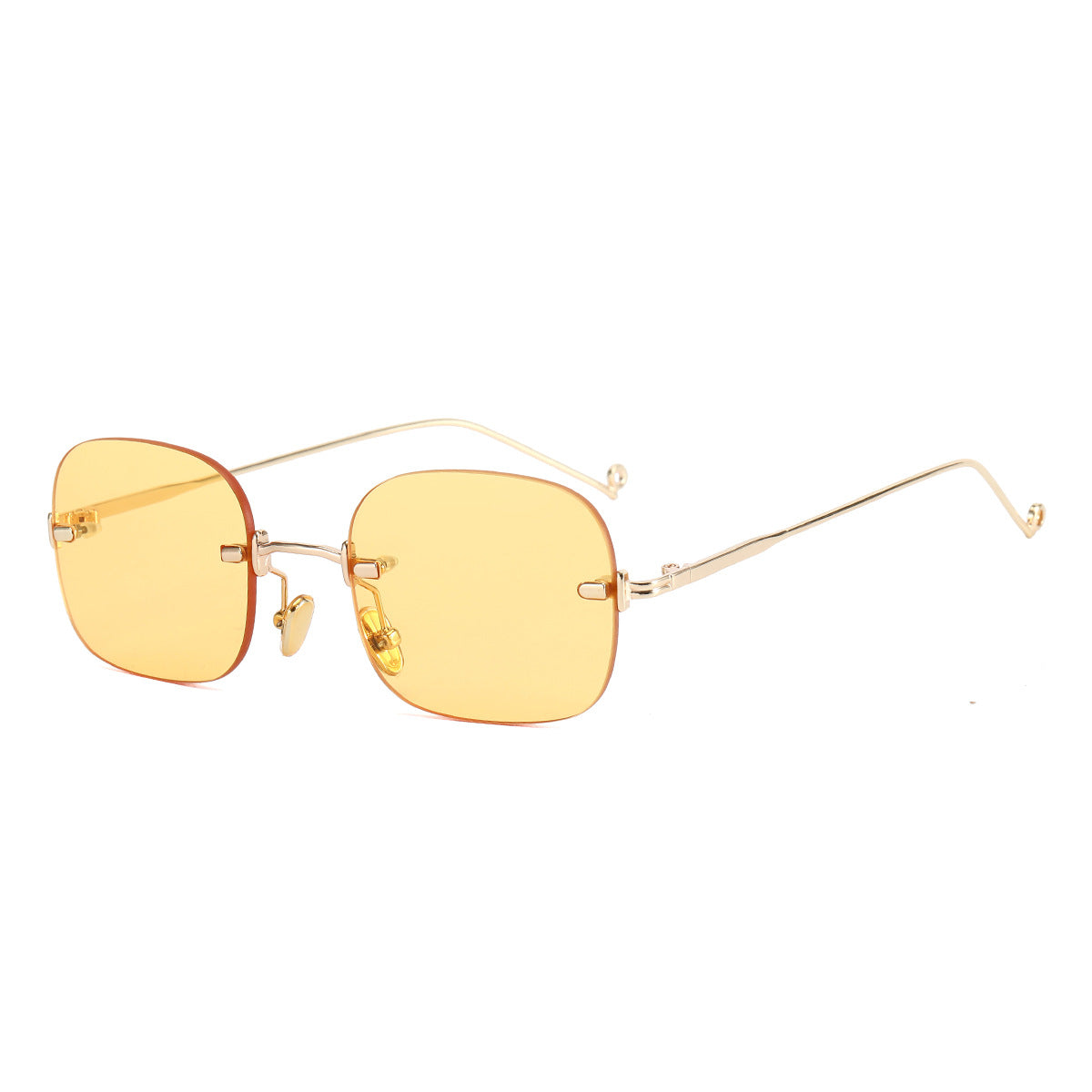 Damen Elegante quadratische Sonnenbrille mit luxuriösem Metallrahmen Karnz
