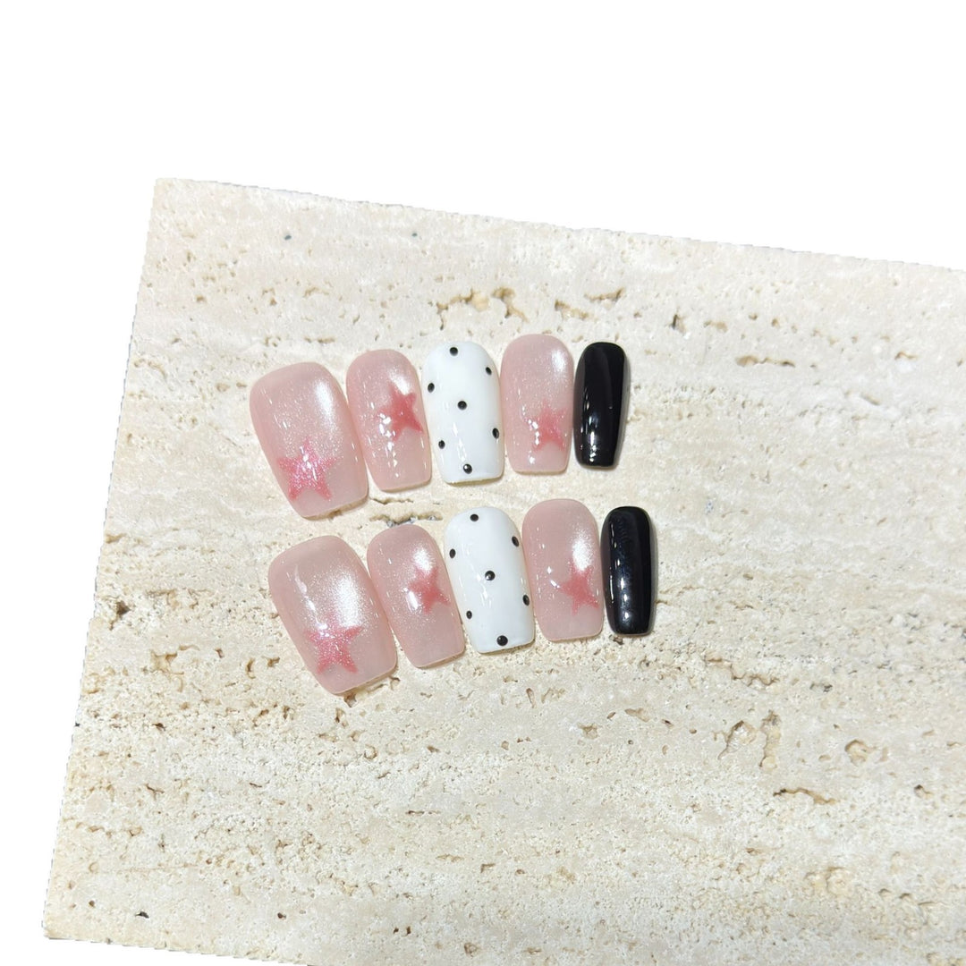 Künstlerisches Press-On Nagelset 1790734418