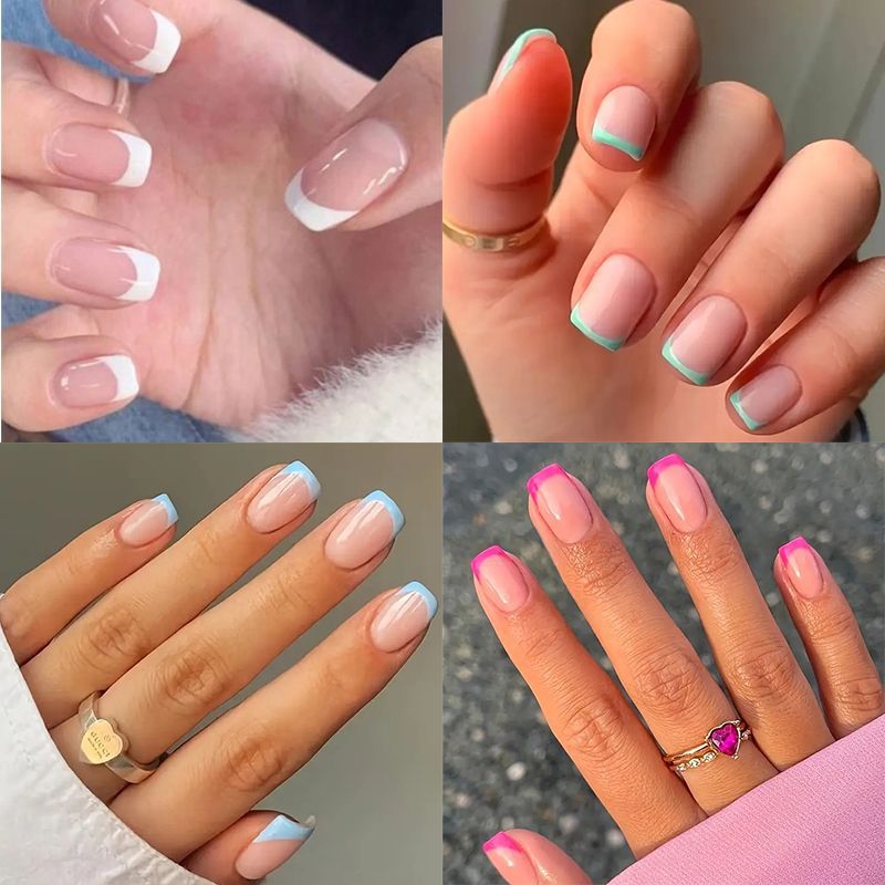 Chic Französische Tip Nagelverstärkungen Karnz