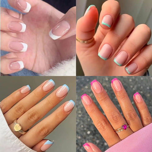 Chic Französische Tip Nagelverstärkungen Karnz