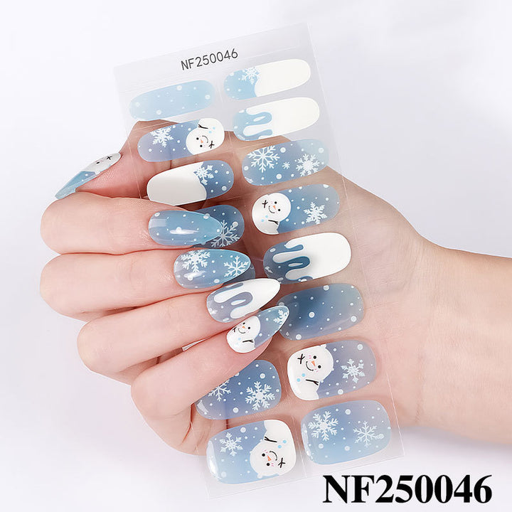 Festliche Nagelkunstaufkleber