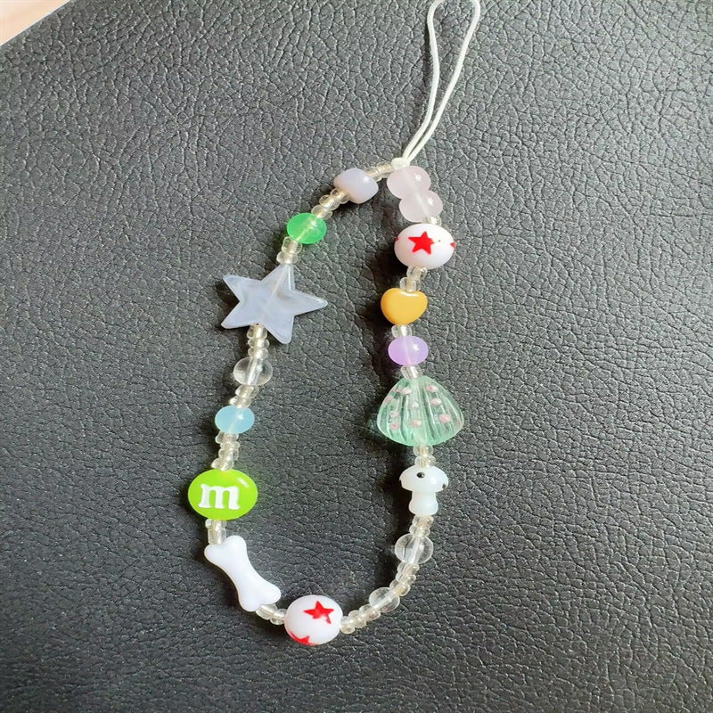 Farbige Charm Perlen Halskette Karnz