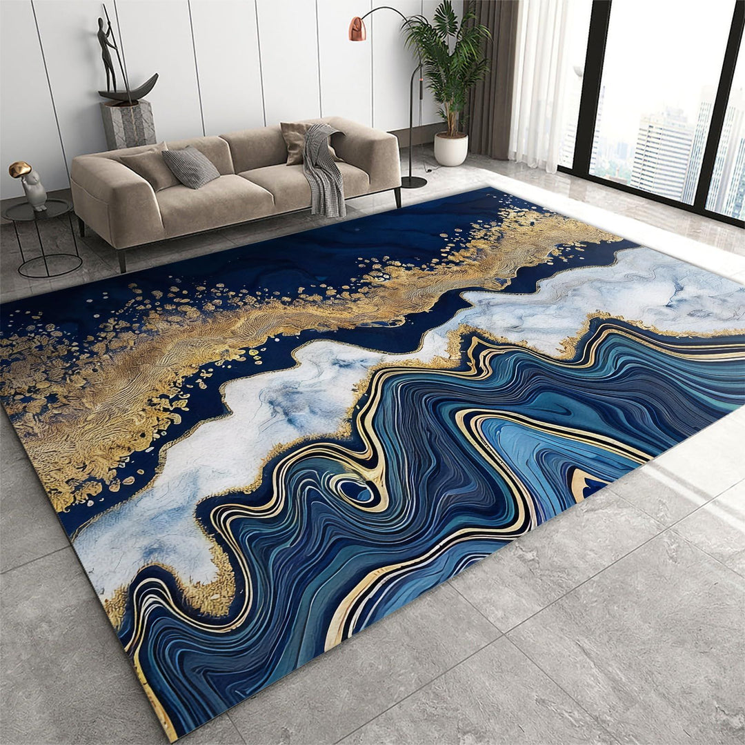 Luxuriöser marmor-inspirierter Teppich