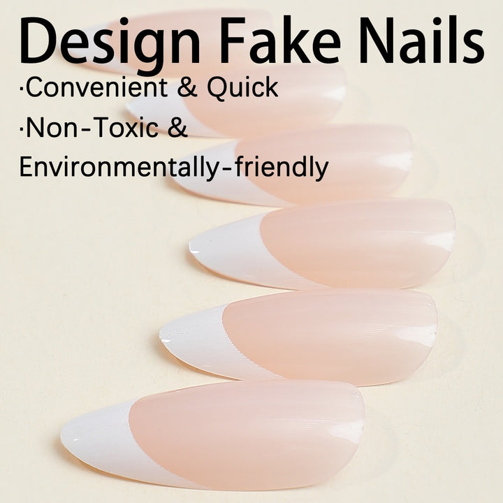 Elegantes Kunstnagelset mit klassischen French-Tips Karnz
