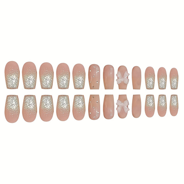 Chic dekorative 3D Press-On Nagelset Karnz
