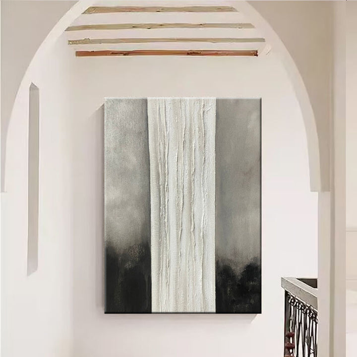 Texturiertes abstraktes Relief-Leinwandkunstwerk