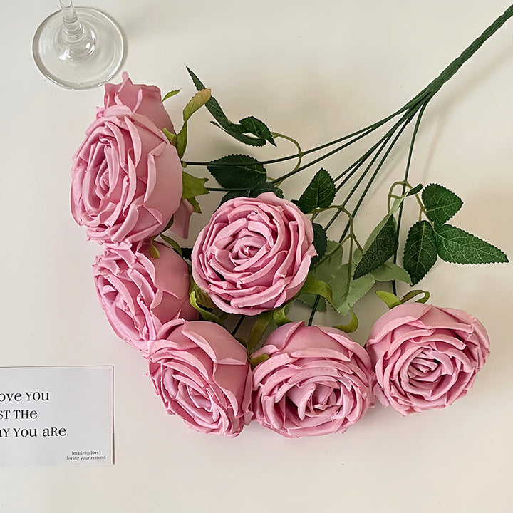 Realistische Künstliche Rosenblüten mit Blättern Karnz