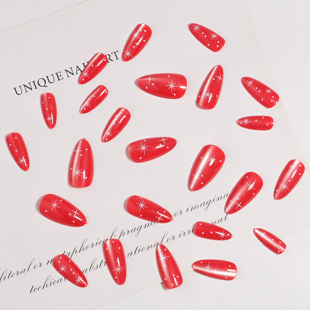 Glänzendes Stiletto-form Press-On Nagelset Karnz