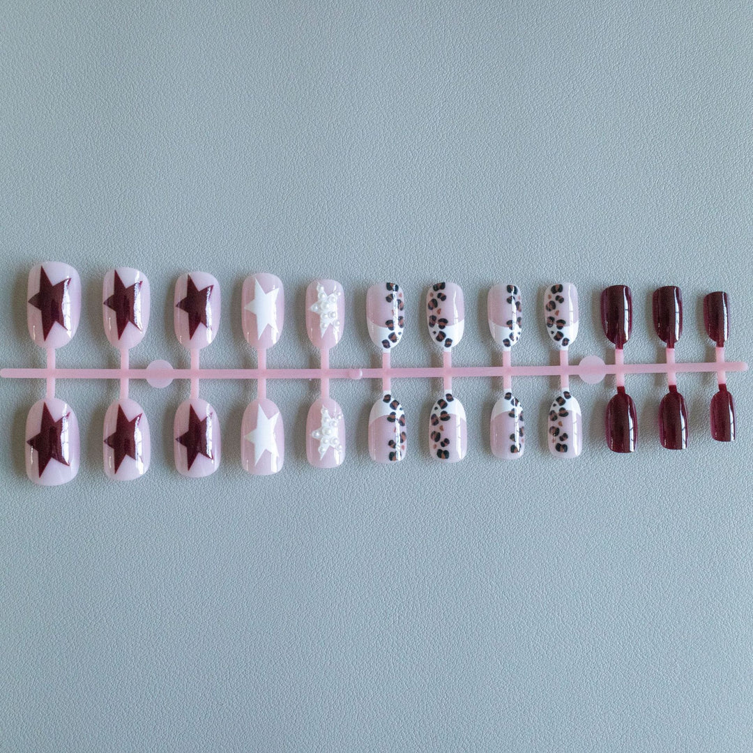 Künstlerisches Tierdruck Acryl Nagelkunst Set