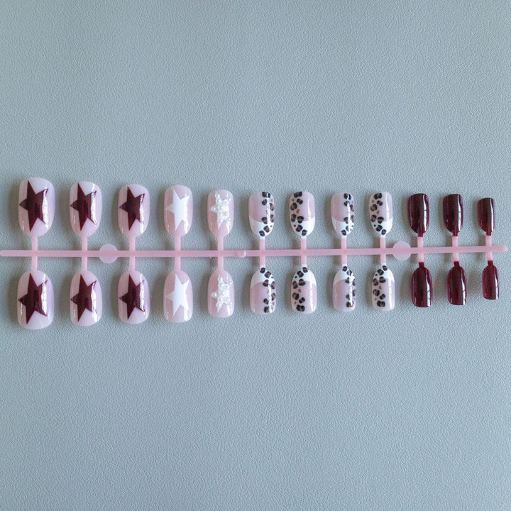 Künstlerisches Tierdruck Acryl Nagelkunst Set
