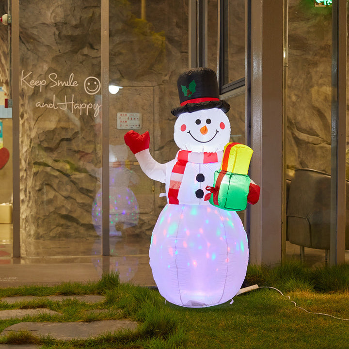 Aufblasbarer Weihnachtsmann mit Geschenken Karnz