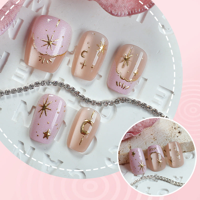 Sternen-Galaxie Press-On Nagelkunst Set