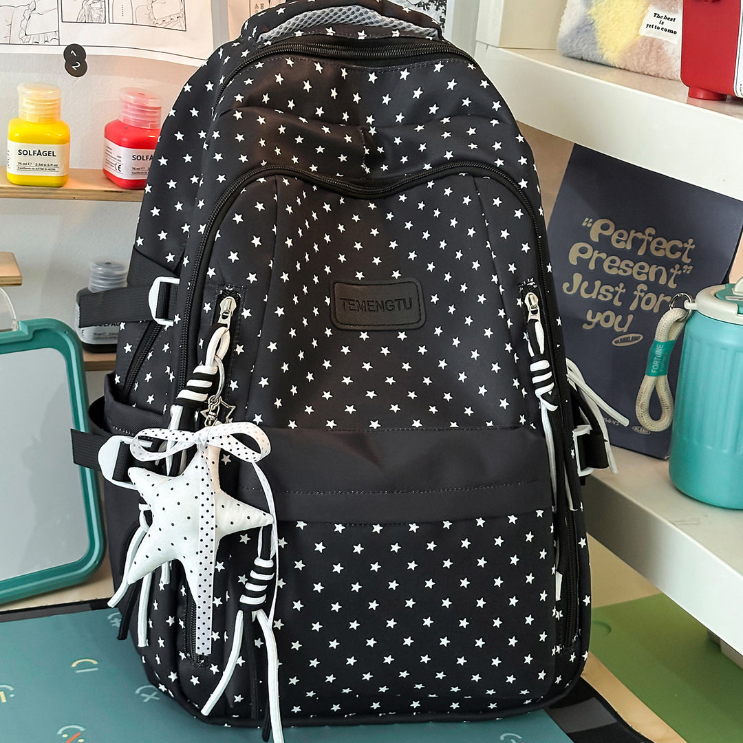Sternmuster Multi-Taschen Rucksack Karnz