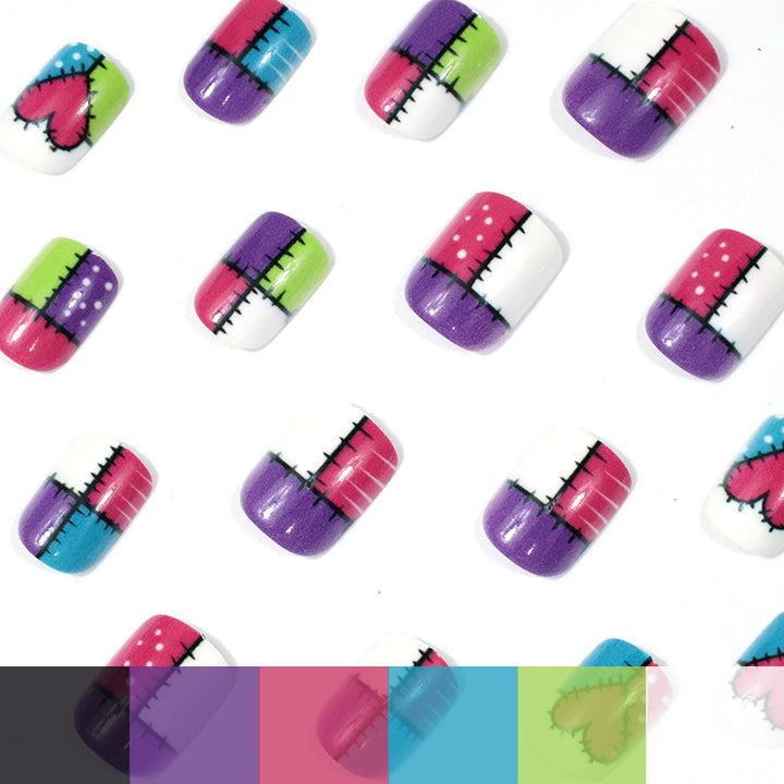 Künstlerisches Herz-Print-Nagelkunst-Set Karnz
