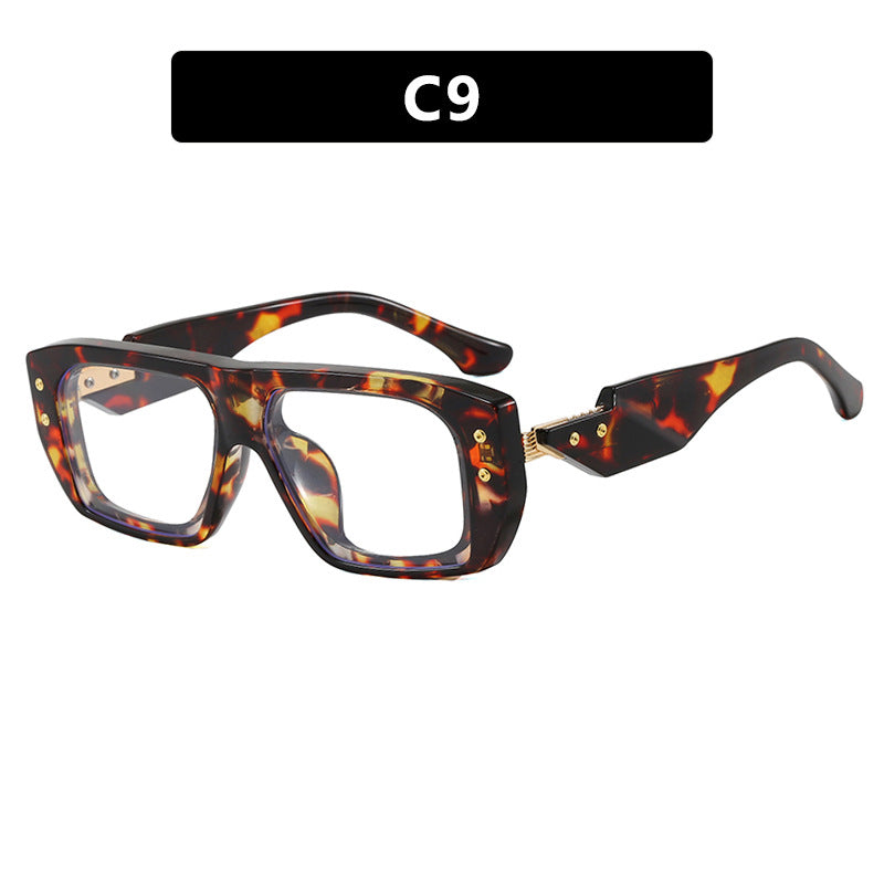 Damen modische quadratische Brille mit mehrfarbigem transparentem Rahmen Karnz