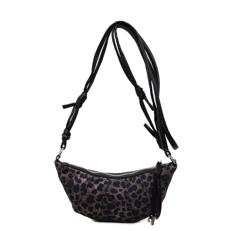 Lässige Leopardenmuster Hobo-Tasche Karnz