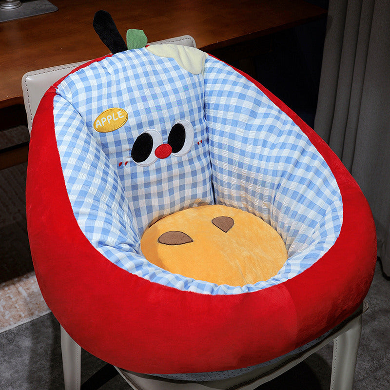Kuschel-Babysitz-Einsatz mit ergonomischer Polsterung und Apfel-Motiv