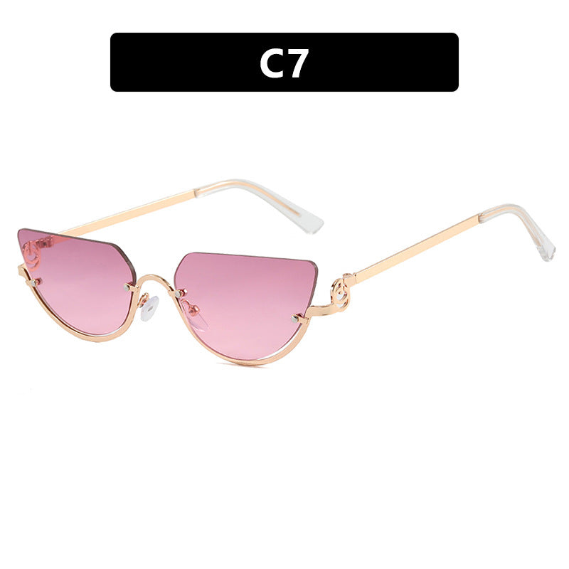 Damen Cat-Eye Sonnenbrille mit goldfarbenem Metallrahmen und UV-Schutz Karnz