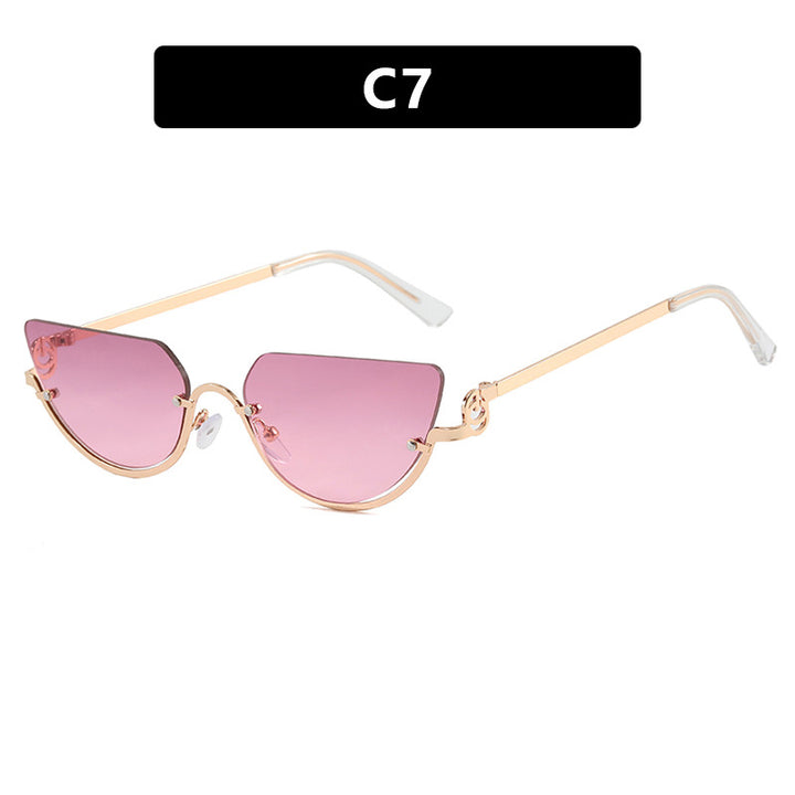 Damen Cat-Eye Sonnenbrille mit goldfarbenem Metallrahmen und UV-Schutz Karnz