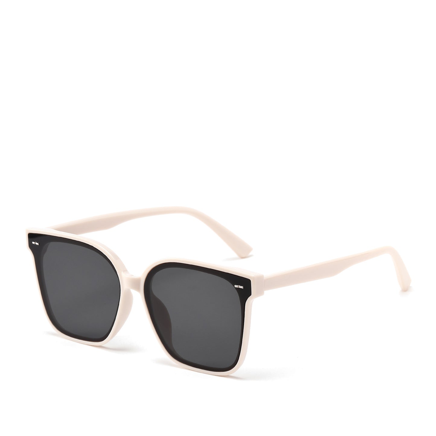 Damen moderne quadratische Sonnenbrille mit transparentem Rahmen Karnz 1780030387