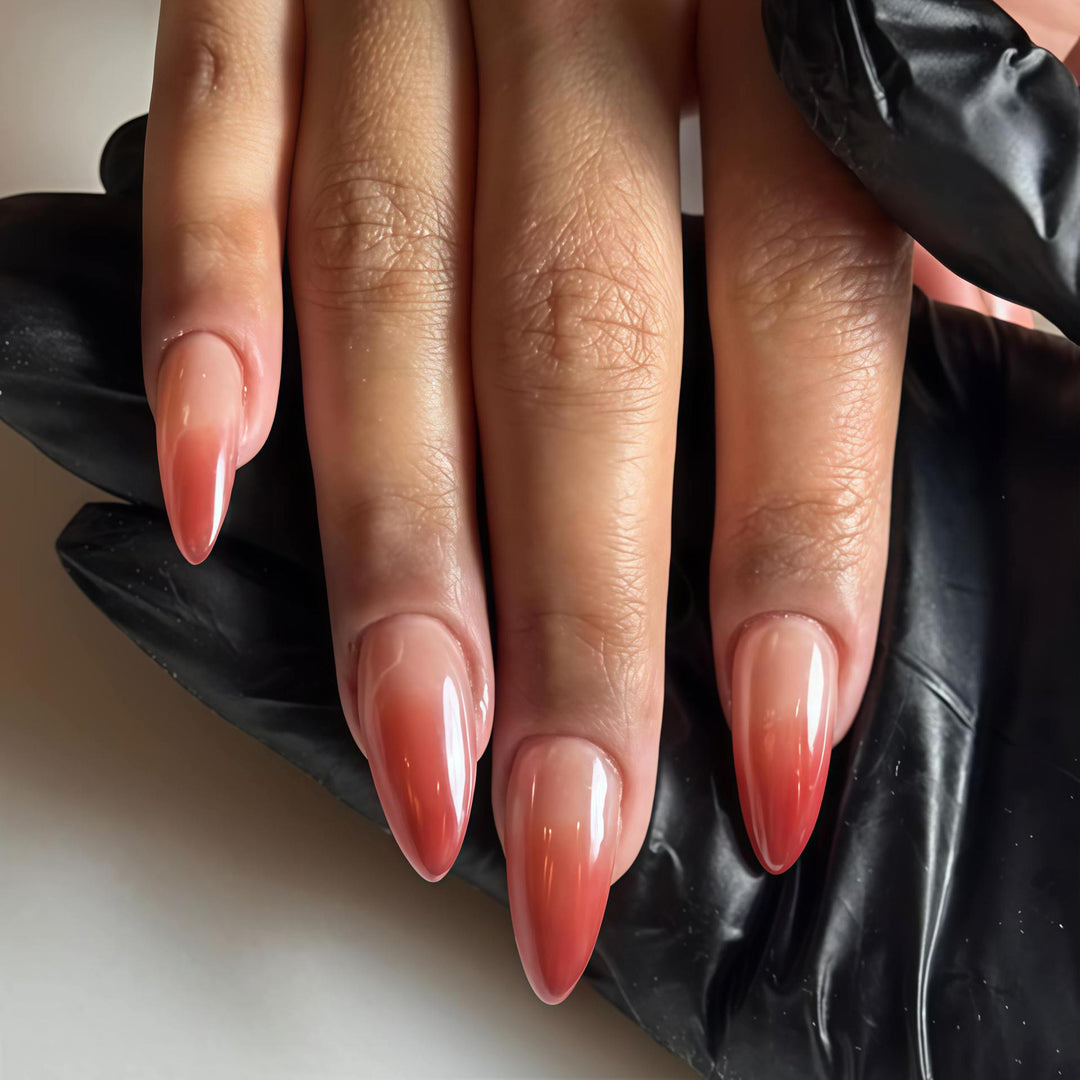 Elegante Ombre Stiletto Press-On Nagelset Karnz