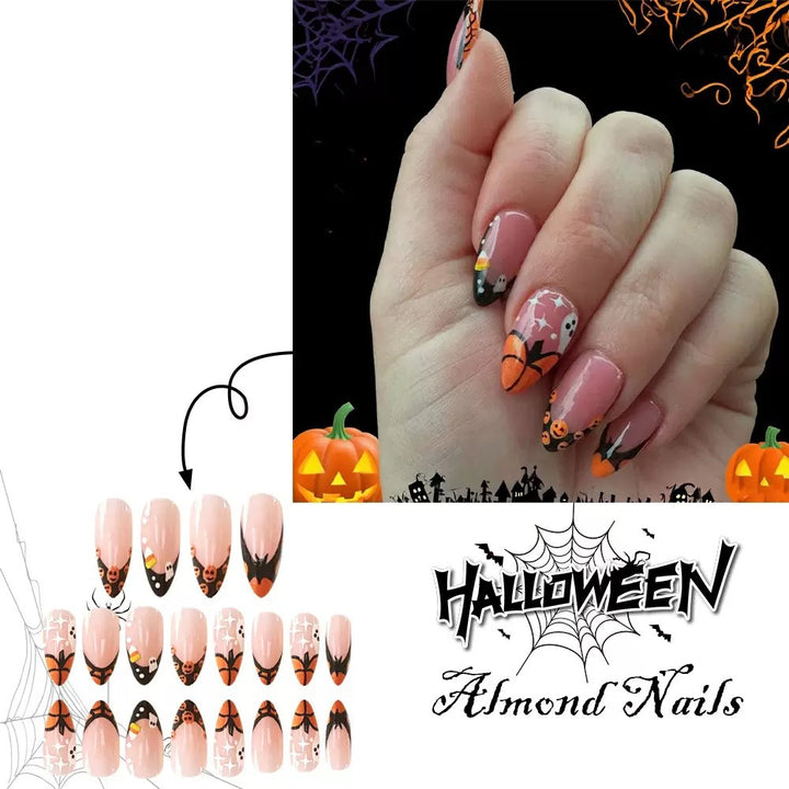 Kunstnagelset mit kreativen Halloween Motiven Karnz