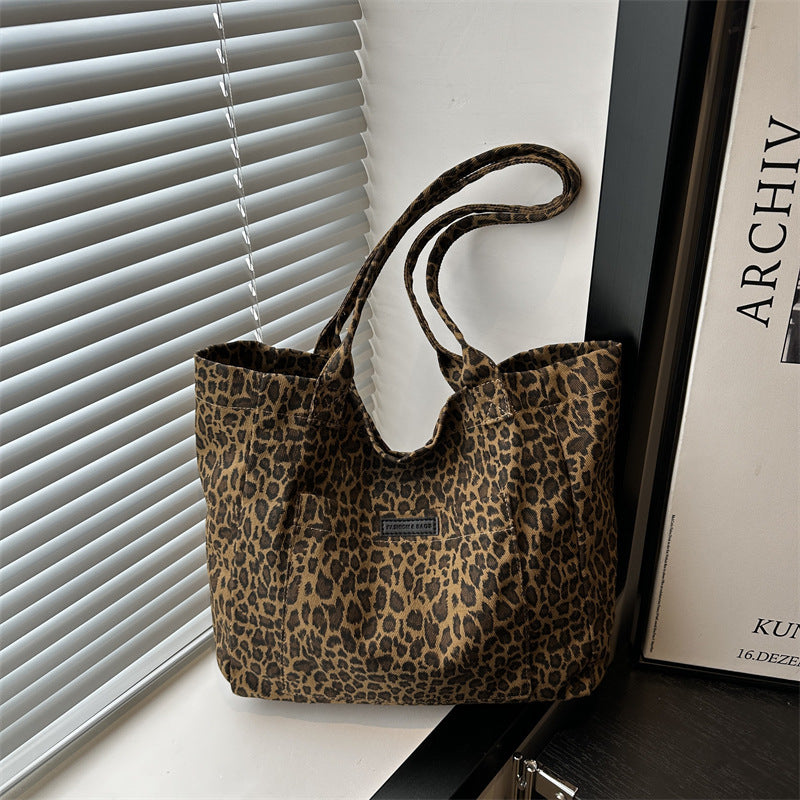 Umweltfreundliche wiederverwendbare Leopardentierdruck-Tasche Karnz