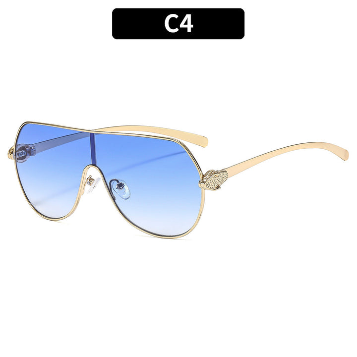 Elegantes Aussehen Stylische Oversize Schild Sonnenbrille