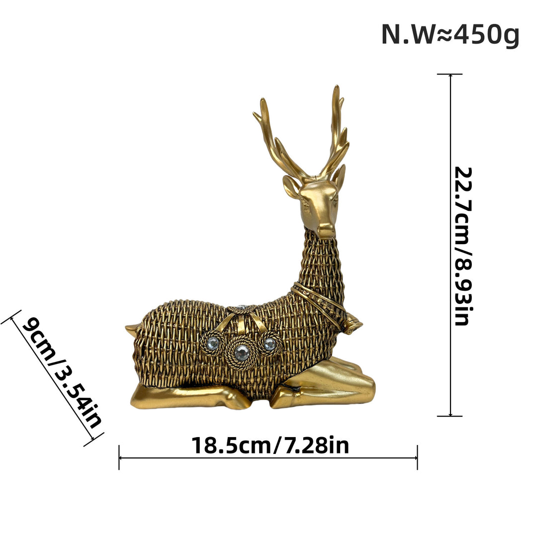 Dekorative Hirschfigur mit Glitzerdetails Karnz