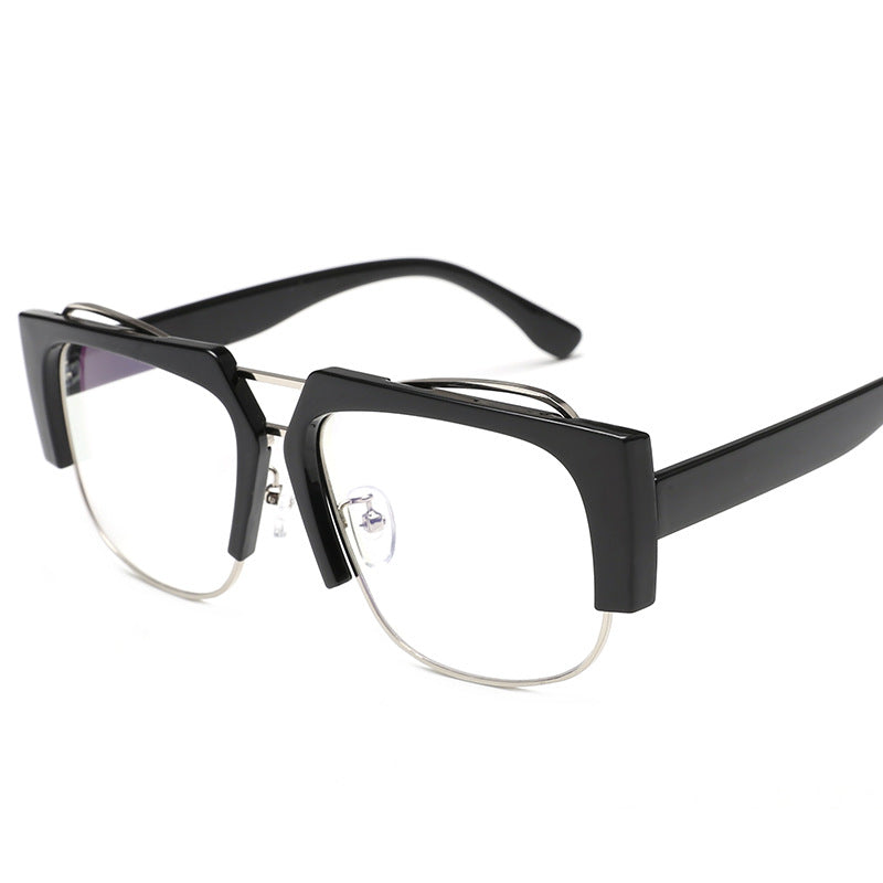 Damen Modische quadratische Sonnenbrille mit einzigartigem Kettendesign Karnz
