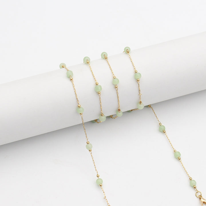 Elegante Perlen Brillenhalter Kette Karnz